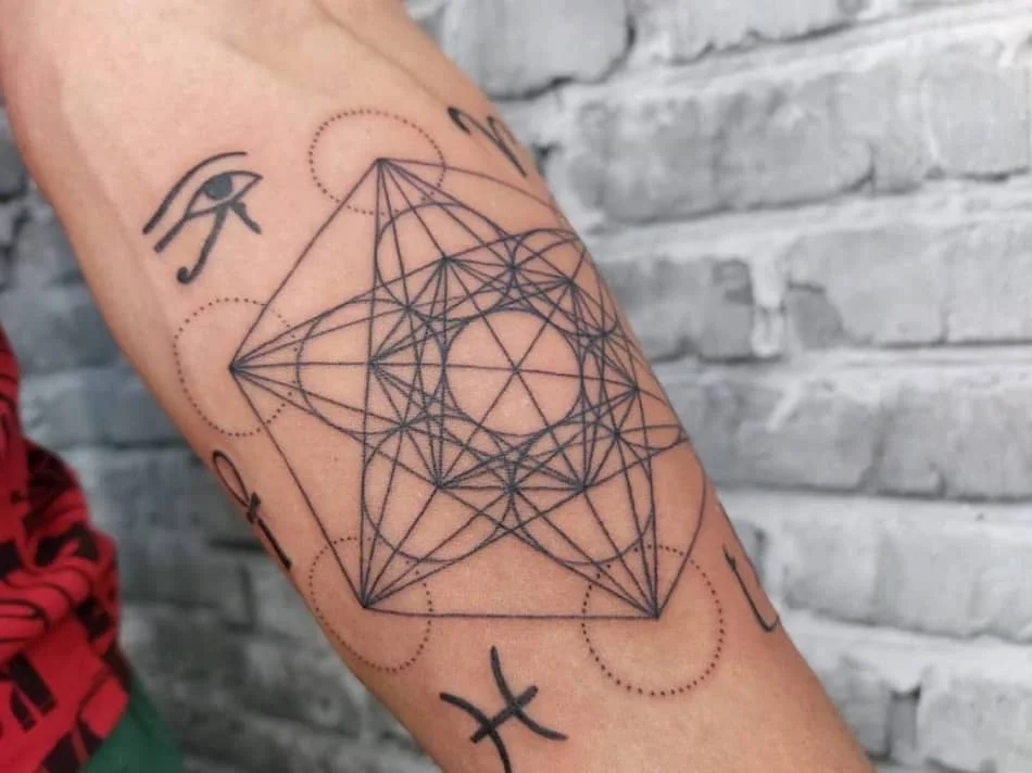 tatuaje cubo de metatron